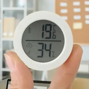 라운드미니디지털온습도계LCD정밀온습도계