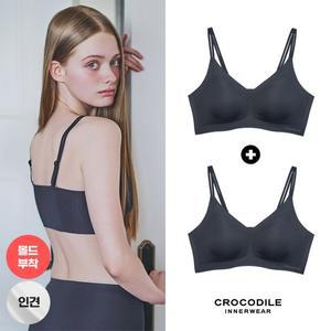 [크로커다일]라이크라 인견쉘론 몰드부착 더블스트랩 브라 2종 CDWBR5N36_2