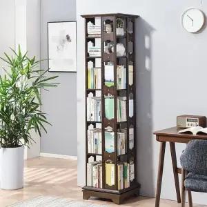 폭44.3cm 책장 원목 6단 회전 월넛 360도 (WFHJKOW)