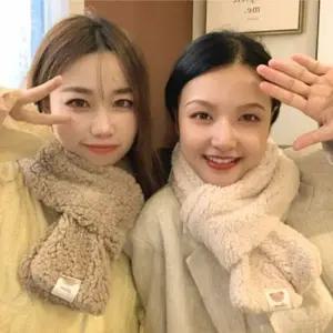 여성 뽀글이 양털 목도리 후리스 넥워머 학생 보들보