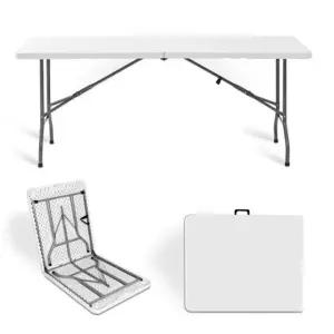 사각 화이트 테이블 153cmx72cmx74cm 접이식 (WFHJL68)