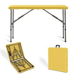 접이식 사각 옐로우 테이블 122cmx60cmx74cm (WFHJL69)