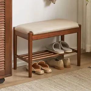 브라운 60cm 신발장 스툴 현관 원목 (WFHJL4W)