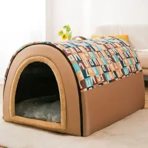 2XL 대형견 브라운 켄넬하우스 (WFHJIEL)