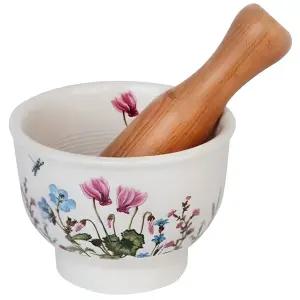 골든벨금속 야생화 도자기 절구, 절구통 118 x..., 1세트