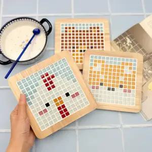 [문구티쳐] 토단(TD) 원목 타일아트 냄비 받침 만들기 (동물) 1인세트 (4종 택 1) DIY 타일공예 동물모양액자 인테리어소품 단체만들기수업