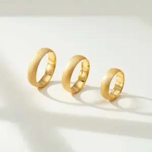 [한국표준금거래소] 순금 샌딩 할로우 엥게이지 반지