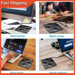 MP4 효율적인 1피스 In 외부 다기능 광학 드라이브 USB 컴퓨터 DVD 플레이어 블랙 노트북 레코더 Ultra Th