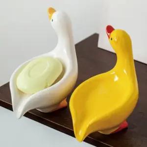 고품질 비누받침대 홀더 거치대 물빠짐 욕실 비누곽 오리 오리 (WFIX5YP)
