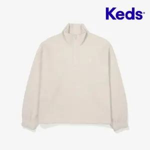 Keds 니트 본딩 하프집 맨투맨_KD2POF4102FOTL