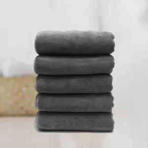 이젠서진 미소진 국내제조 호텔전용타올 세안 고급타월 수건 40x80cm 그레이 5개