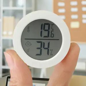 정밀온습도계 라운드 온습도계 LCD 미니 디지털