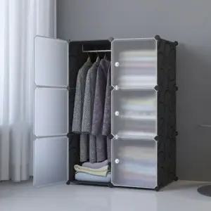 DIY 복합 선반수납장 4칸) 75x111cm)   조립식 옷장 조립식옷장 옷장행거 l