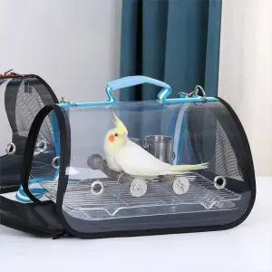 투명 휴대 가능한 앵무새 이동식 가방 외출용 새장 케이지