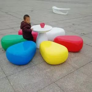 타원형 대형 조형물 관광지 라운지 스툴 조약돌 벤치 의자 용