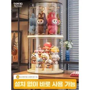 라부부 펜던트 디스플레이 박스 회전형 투명 인형보관