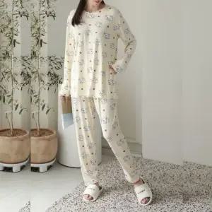 봄가을 여성 5종 일자 잠옷 세트 홈웨어 임산부 커플