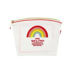 볼앤체인 화이트 레인보우 미디엄 파우치 220191204 Rainbow