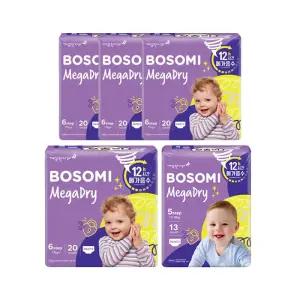 NEW 보솜이 메가드라이 팬티 기저귀 점보형 20입, 4개 + 특대형 13입, 1개