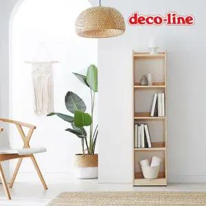 데코라인 코넬 웰 자유자재 400 4단 원목 책장 DDR090C (착불)