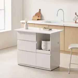 나무뜰 올라 E0 다이닝 홈바 아일랜드 식탁 테이블 수납장 1000 YDF211C (착불)