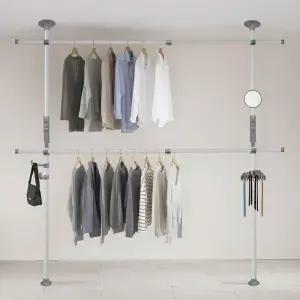 왕자 찐쎈 프리미엄 레버킹 2단 행거 45mm 시스템 드레스룸