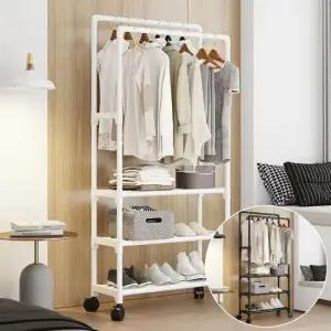 3단 선반 2단 행거 이동식 철제 스탠드 옷걸이 옷장 스탠드옷걸이 옷걸이행거 이동식행거