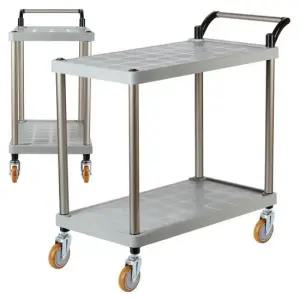 플라스틱 PP 2단 특대 와인바퀴 주방트롤리 서빙카트 서빙카 써빙카트 써빙카 주방카트