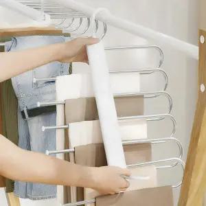 시나몬샵 논슬립 미끄럼방지 접이식 바지 걸이 옷걸이 행거