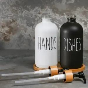 공병 펌프형 용기 유리 욕실 인테리어 고급 세트 3종 (WFK0AAN)