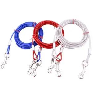 대형견 리드줄 강아지 산책 목줄 야외 와이어 고강도 (WFK0A5W)