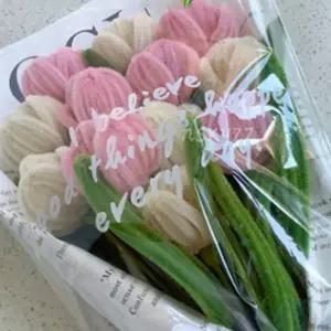 모루꽃 조화꽃다발 DIY 만들기 재료 시들지않는 니트 튤립 취미 선물용