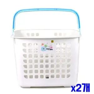 핸디 x2개 색상랜덤 중형 세탁바구니 바퀴달린 수납정 수납정리 목욕바구니 욕실용품정리