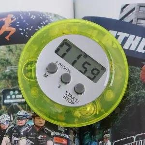 타이머 스톱워치 디지털 자석 원형 옐로우 원형 타이머 옐로우 스톱워치