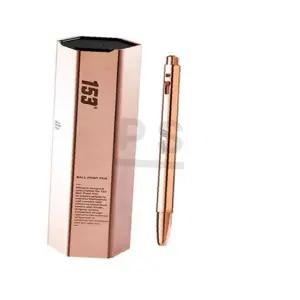 모나미 볼펜 로즈골드 0.7MM 검정 146.4X8.8MM 22G  부드러운파스텔펜 서명용볼펜