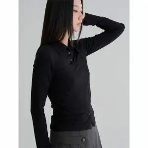 [에잇세컨즈] 레이어드 칼라 티셔츠  블랙 (115X41AY15)