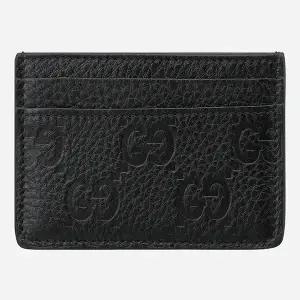 구찌 5F 815883 AAEEM 1000 GG 엠블럼 카드 케이스 블랙