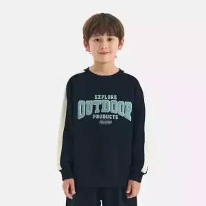 [아웃도어 프로덕트 키즈]바시티 레터링 기모 맨투맨 (블랙) OD254IMM04_BLK