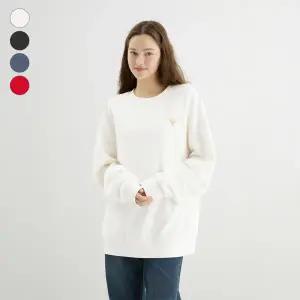 [롯데백화점]게스 남녀공용 세미오버핏 미니삼각 기모 맨투맨 MP4K9460