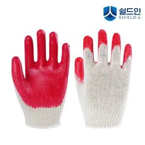 쉴드인 고급면 10G 13G 반코팅 빨간코팅 장갑 (100켤레)