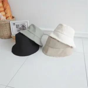 남녀공용 겨울 양면 뽀글이 벙거지 모자