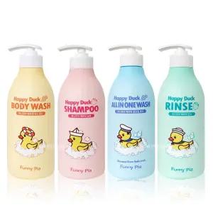 퍼니피아 해피덕 500ML 유아 어린이 바디워시 샴푸 린스 올인원워시 바스