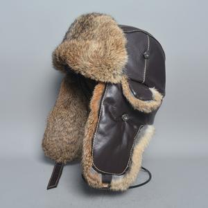 군밤모자 파일럿 방한모자 겨울 따뜻한 천연 귀달이 새로운 슈퍼 모피 야외 귀마개 토끼 남자 가죽 양피 귀도리 모자