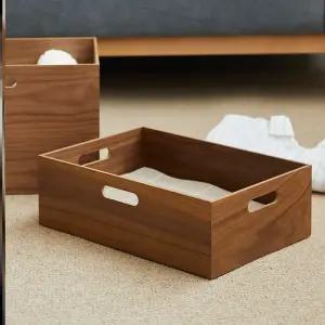 커피보관정리함 원목공간박스 책장수납박스