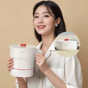 접이식 멀티쿠커 찜기 삶기 전기 포트 여행용 휴대용 접이식 티 분유 주전자