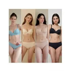 원더브라 [Wonderbra] 일체형 볼륨 몰드 노와이어 브라팬티 8종세트 WBW3O01020304DT 871861