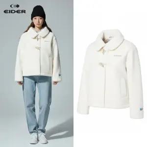 [백화점 출고] 아이더 플리스 여성 허그 토글 자켓 크림 떡볶이 단추 카라형 털 뽀글이 점퍼 후리스