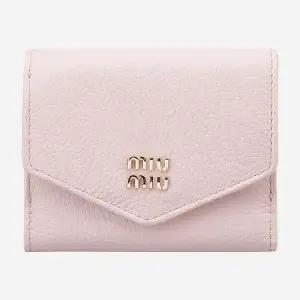 미우미우 5F 5MH043 ADT7 F0LOZ 스몰 레더 지갑 핑크