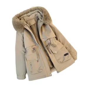 여성 겨울 플리스 안감 두꺼운 패딩 자켓 따뜻한 외투