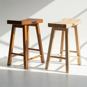 MDVC109 원목 나무스툴 사각 돛단배 낮은 스툴 화장대 보조의자